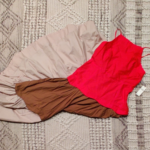 Anthropologie Maeve Halter Tiered Maxi Dress Color Block Medium - Picture 3 of 7